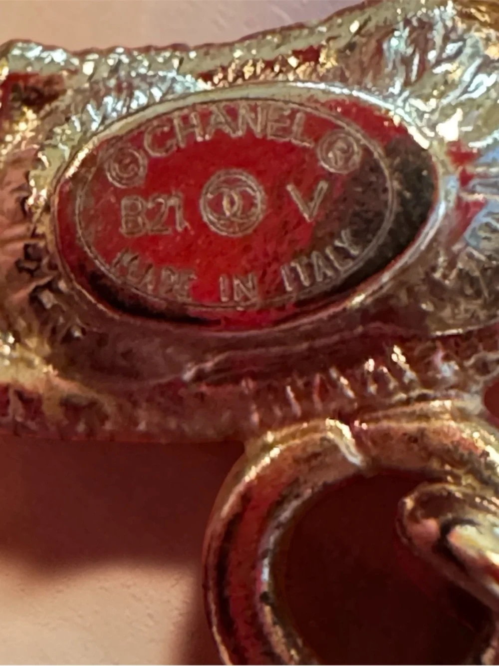 Chanel Authentic Crystal Cha-Nel Drop Earrings - Picture 2 of 5